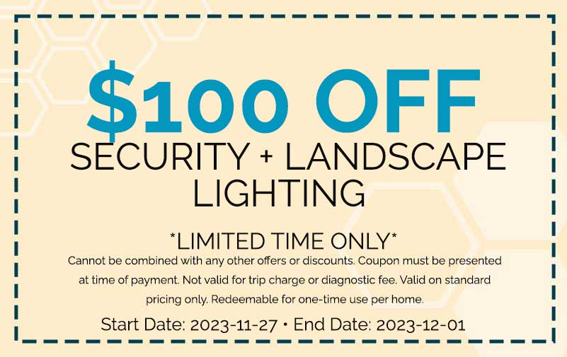 Discount on Security + Landscape Lighting